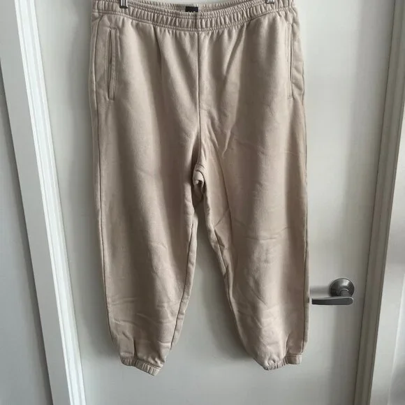 Women's GAP Matching Lounge Set Sweat Pants and Cardigan Top - Beige - Size XL - Picture 4 of 6